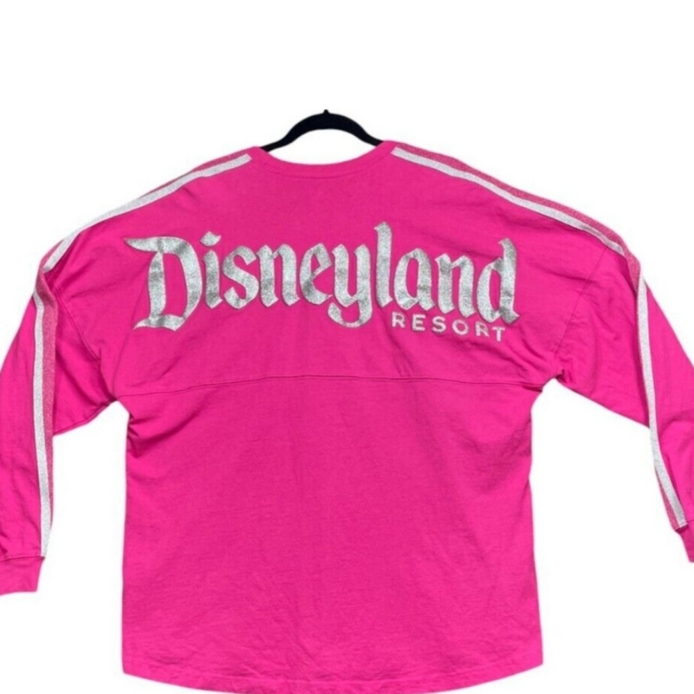 Disneyland Resort Womens Spirit Jersey Glitter Hot Pink Silver size MED